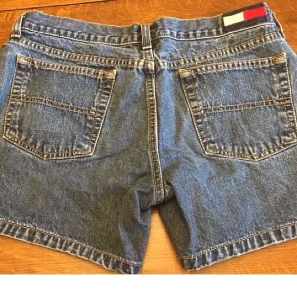 Tommy Hilfiger Flag Patch Jean Shorts Denim Summer - Picture 2 of 4